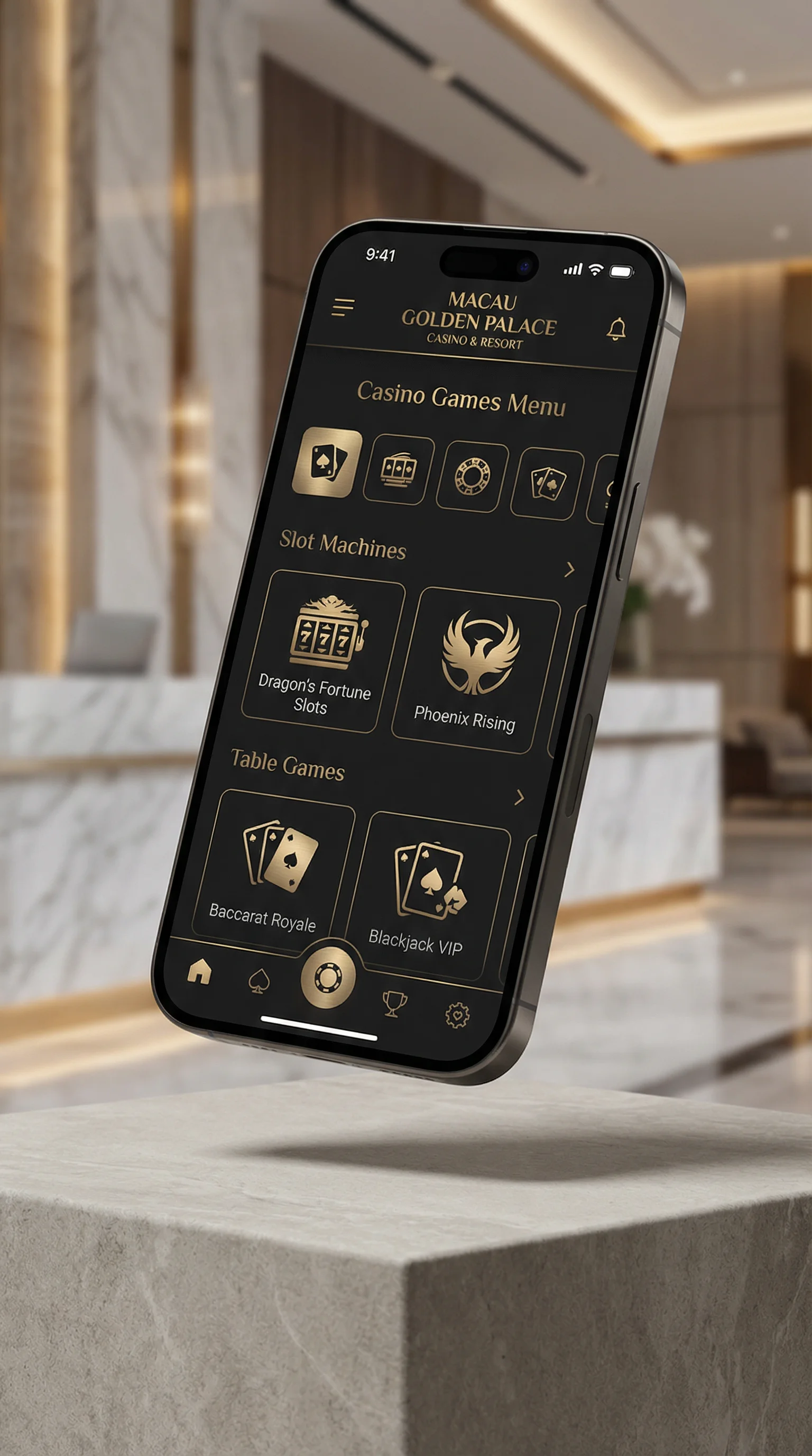 永利皇宫手机APP界面展示